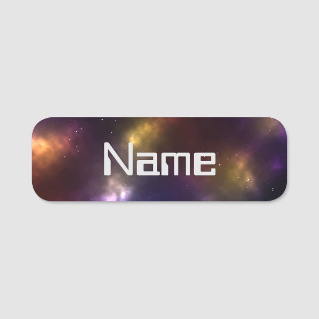 Abstrakt design för kosmiska rymdkonstellationer namnbricka (Framsida)