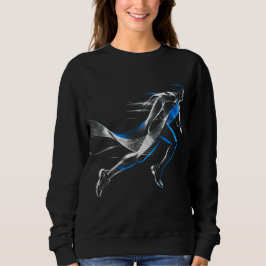 Abstrakt design för snabb löpare med atletisk röre t shirt