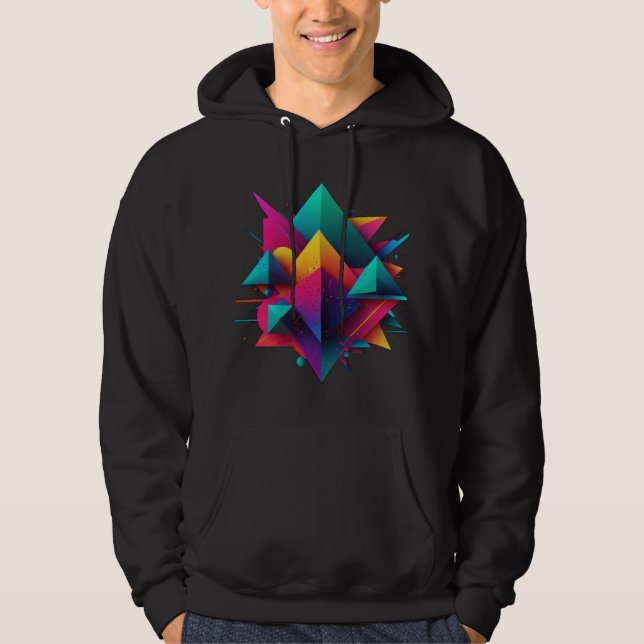abstrakt design hoodie (Framsida)