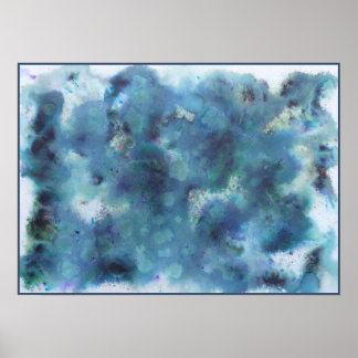 Abstrakt design i blå. poster
