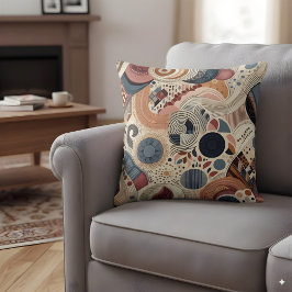 Abstrakt design i färg i Böhmen Kudde