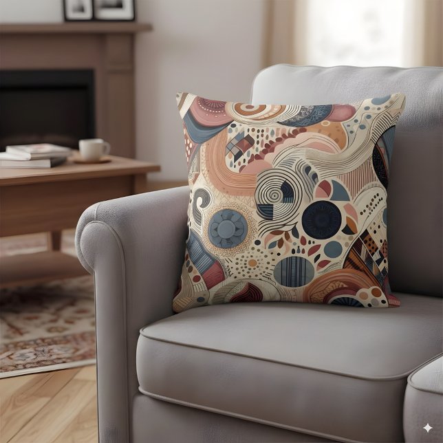 Abstrakt design i färg i Böhmen Kudde (Skapare uppladdad)