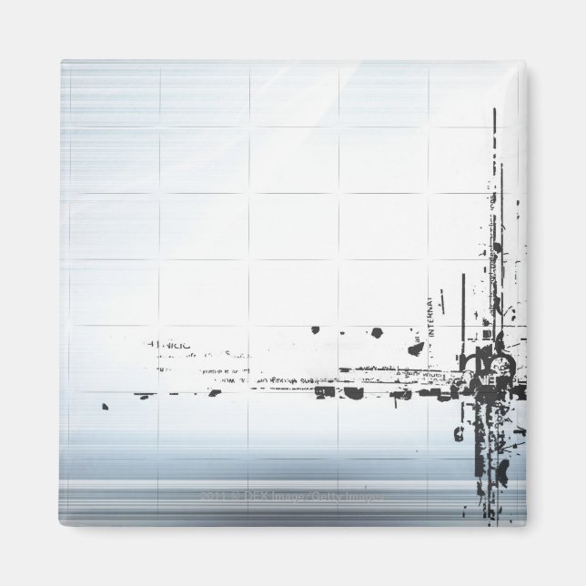Abstrakt design i rutnätet magnet (Framsidan)