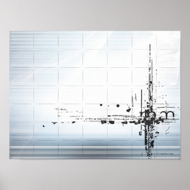 Abstrakt design i rutnätet poster (Framsidan)
