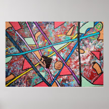 Abstrakt design I-utskrift