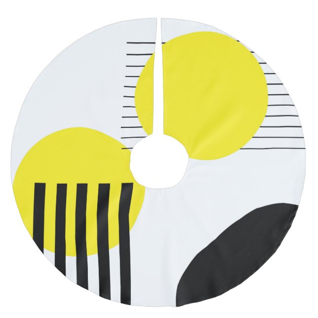 Abstrakt design julgransmatta borstad polyester (Framsidan)