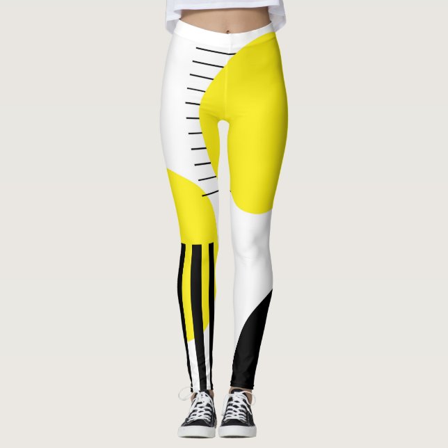 Abstrakt design leggings (Framsida)