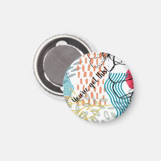 abstrakt design magnet blommor