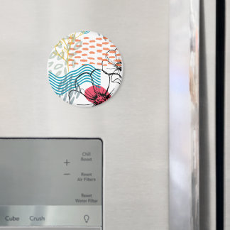 abstrakt design magnet blommor