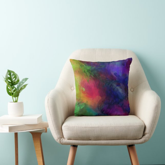 Abstrakt design, många Färg Kudde (Stol)
