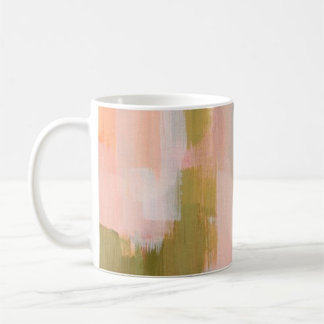 Abstrakt design Mångsidig artistisk. Penseldrag  Kaffemugg (Vänster)