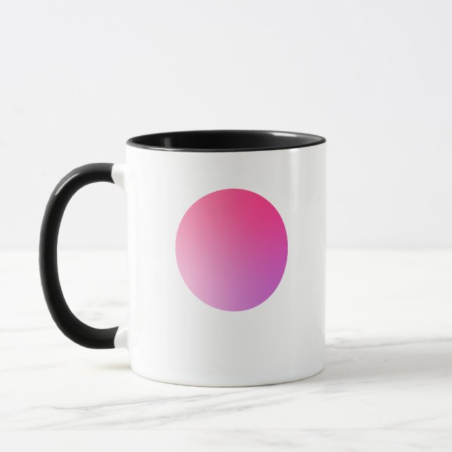 Abstrakt design med rosa gradientcirkelvignett mugg (Vänster)