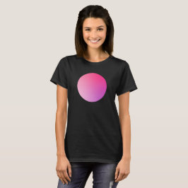 Abstrakt design med rosa gradientcirkelvignett t shirt