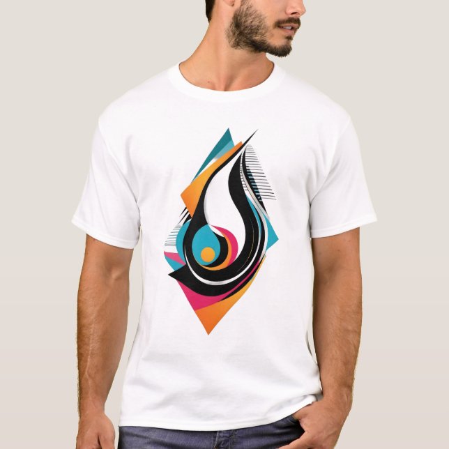 Abstrakt design - modern och Snyggt T Shirt (Framsida)