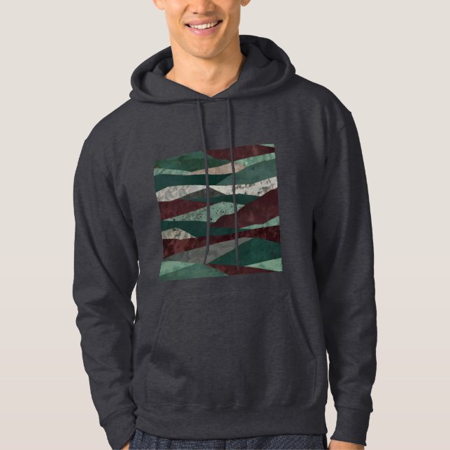 Abstrakt design Natur teman hoodie (Framsida)
