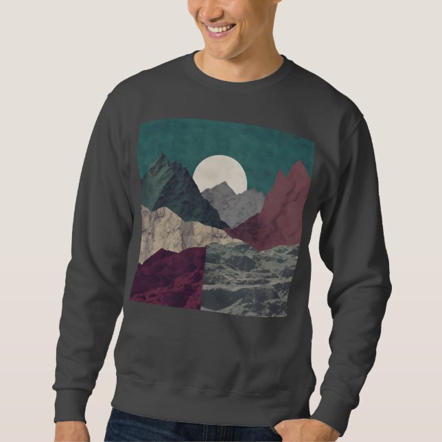 Abstrakt design, naturtema lång ärmad tröja (Framsida)
