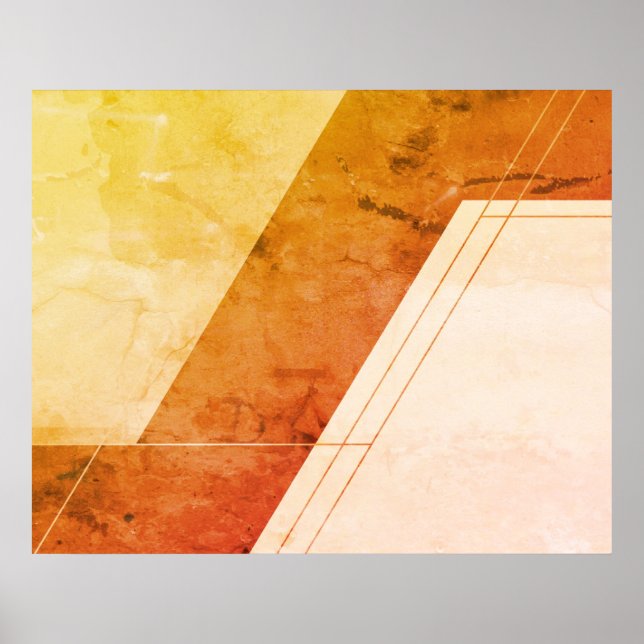 Abstrakt design på brun+tan på modern stil vägg poster (Framsidan)