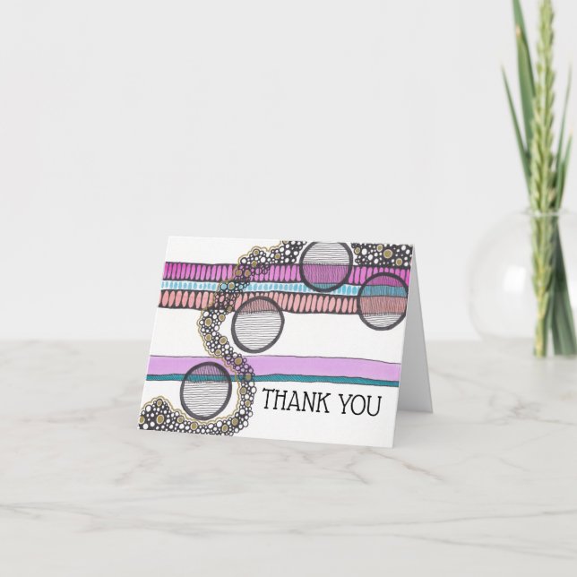 Abstrakt design, rand, cirklar, tack kort (Framsida)