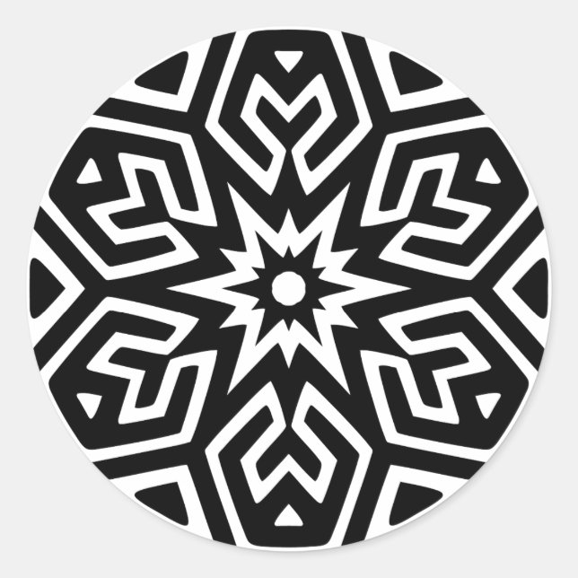 Abstrakt design runt klistermärke (Framsida)