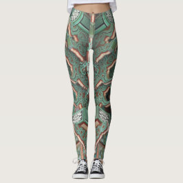 Abstrakt design Skapat av klassisk koreansk teckni Leggings