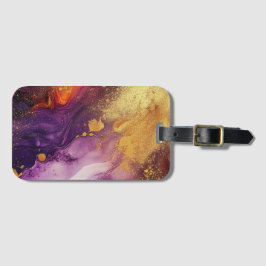 Abstrakt Designad vattenfärg Bagagebricka