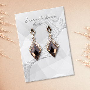 Abstrakt Designer Jewelry Earring Holder Visning Visitkort