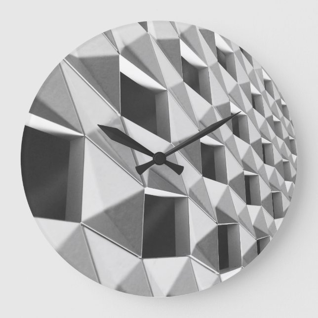 Abstrakt diagonal mönsterdesign stor klocka (Framsida)
