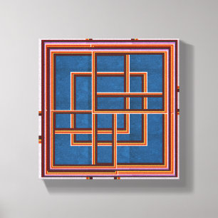 Abstrakt diagram för NOVINO för korridorer för Canvastryck