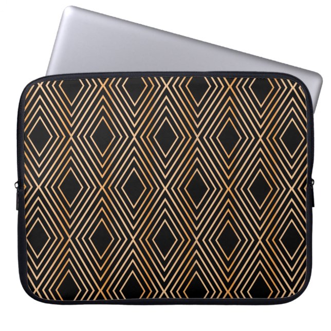 Abstrakt Diamond Mönster Laptop Fodral (Framsidan)