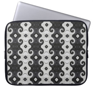 Abstrakt Diamond Öga Curls Mönster Laptop sleeve