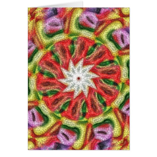 Abstrakt Digital Art Hälsningskort (Framsidan)