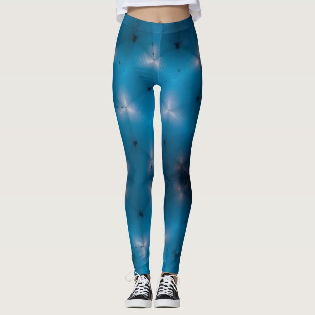 Abstrakt Digital Electronics Graphics Art Leggings (Framsida)