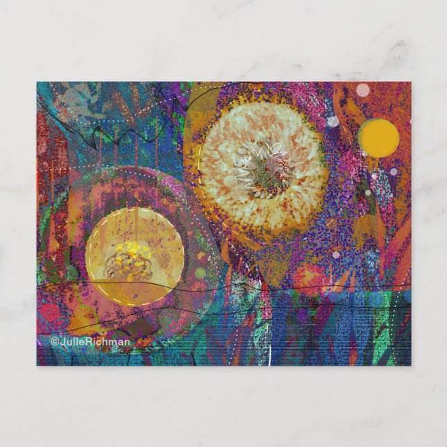 Abstrakt Digital Exploration Postcard 2 Vykort (Framsida)