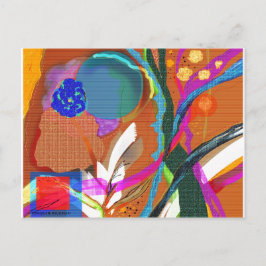 Abstrakt Digital Exploration Postcard 3 Vykort