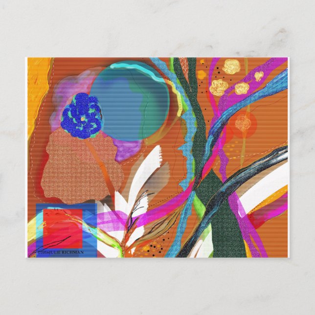 Abstrakt Digital Exploration Postcard 3 Vykort (Framsida)