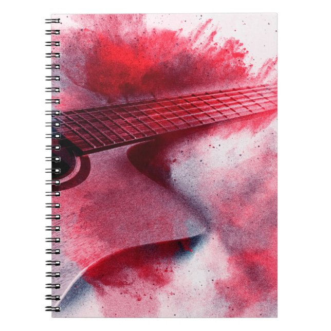 Abstrakt digital målning av gitarart, abstrakt, anteckningsbok (Framsidan)