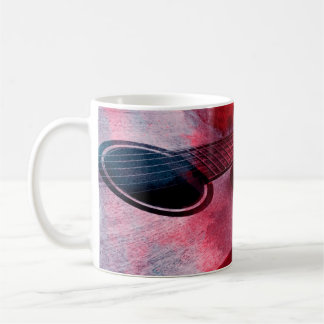 Abstrakt digital målning av gitarart, abstrakt,  kaffemugg