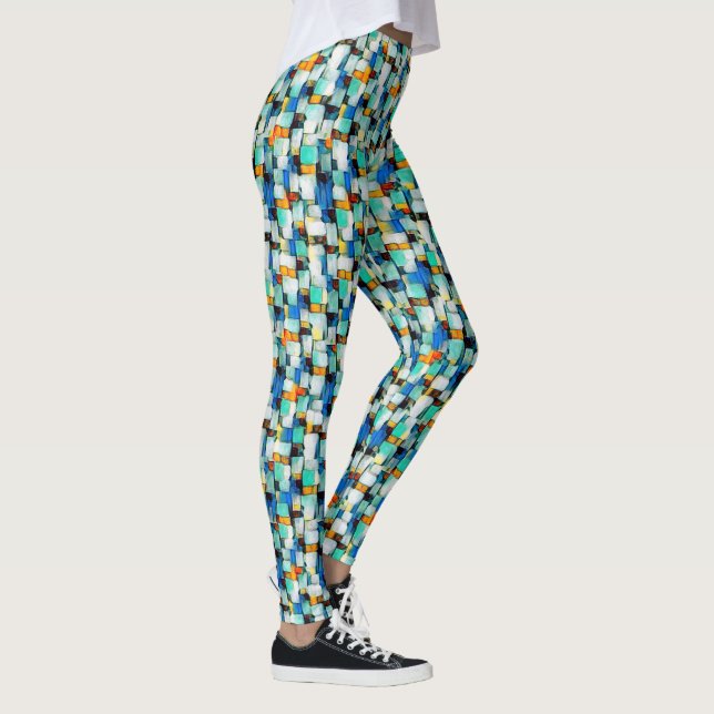 Abstrakt digital mönster 1210 - Leggings (Höger)