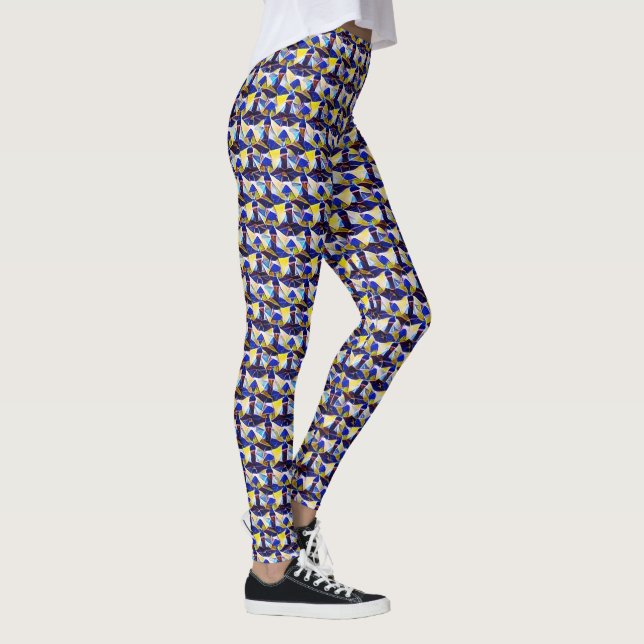 Abstrakt digital mönsterdesign 1216 - Leggings (Höger)