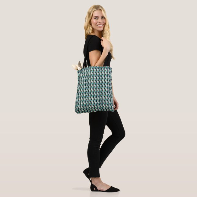 Abstrakt digital mönsterdesign 1221 - Tote Bag Tygkasse (På modell)