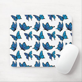 Abstrakt Digital Seamless Blue Butterflies Musmatta