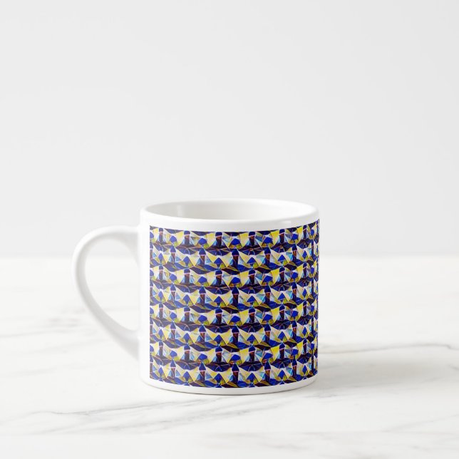 Abstrakt digitalt mönster 1216 - Espresso Mugg Espressomugg (Vänster)