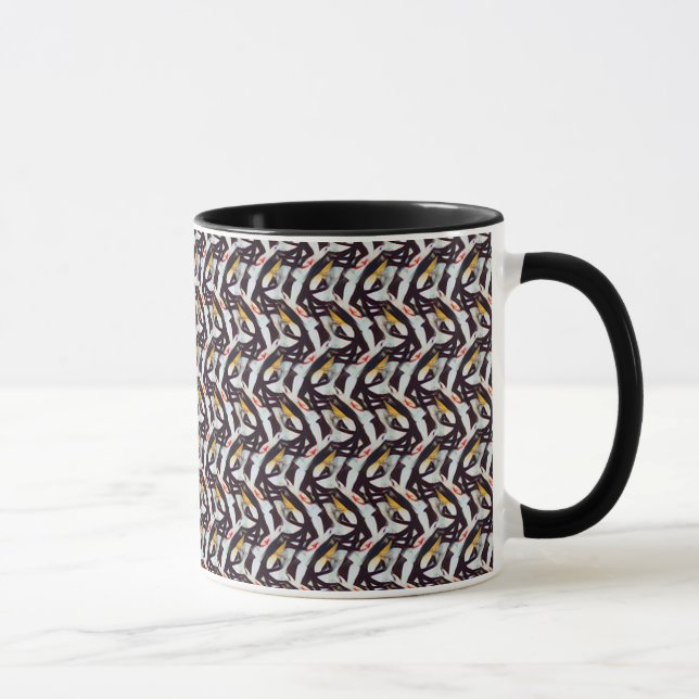 Abstrakt digitalt mönster 1219 - Koffekopp Mugg (Höger)