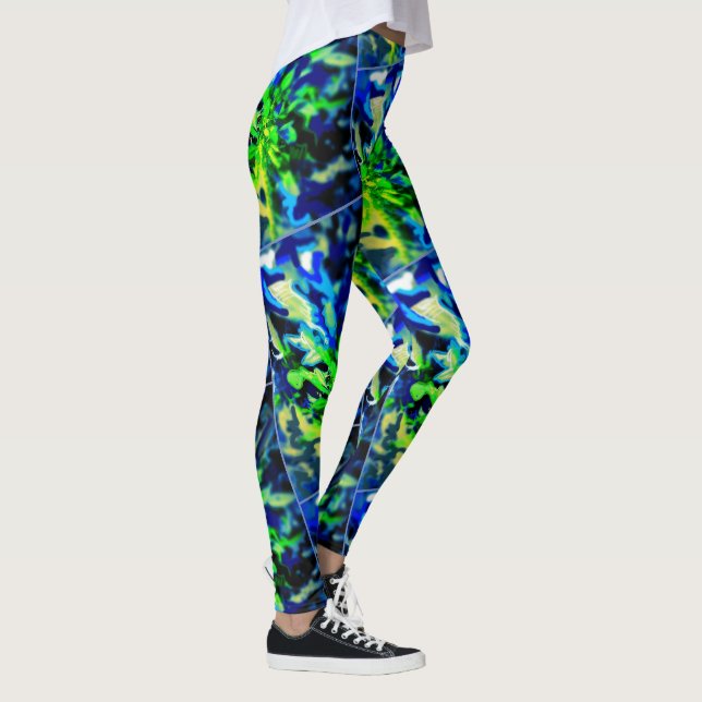 Abstrakt Dikeblommadl leggings (Höger)