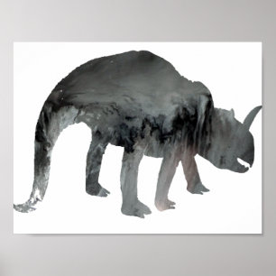 Abstrakt Dinosaur silhouette Poster