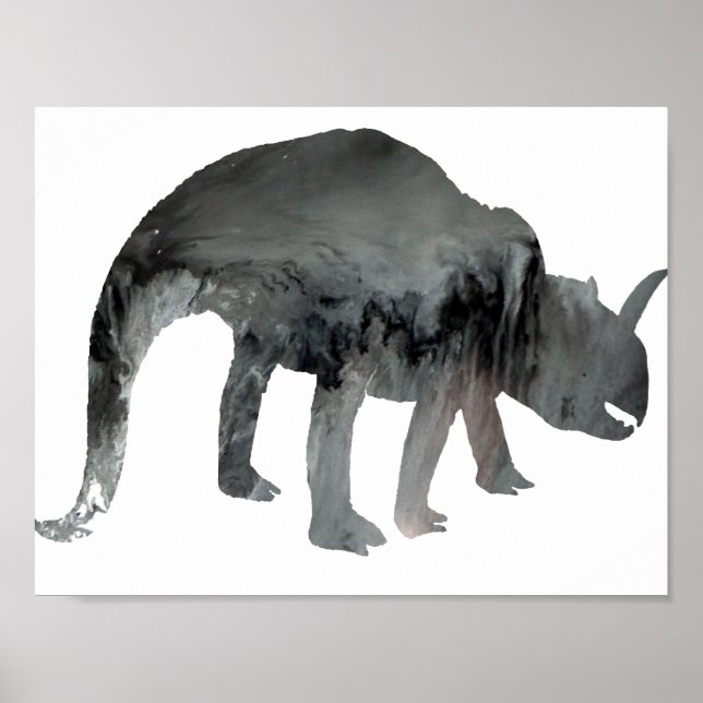 Abstrakt Dinosaur silhouette Poster (Framsidan)