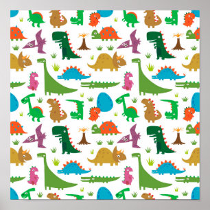 Abstrakt Dinosaurs Poster