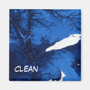 abstrakt Dishwasher Status Magnet (fryst ringmärke