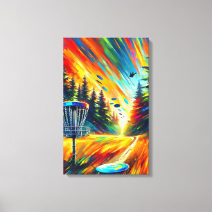 Abstrakt Disk Golf Art Canvastryck