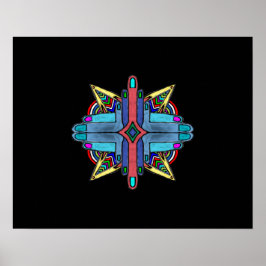 Abstrakt Diversity Händer Painting - Poster. Poster